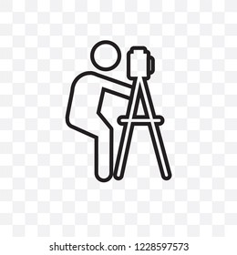 Photography vector linear icon isolated on transparent background, Photography transparency concept can be used for web and mobile