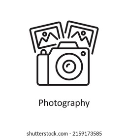 Photography vector outline Icon Design illustration. Graphic Design Symbol on White background EPS 10 File