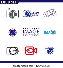 Photography vector set design element. Corporate branding identity design template. Photography design collection. Vector illustration