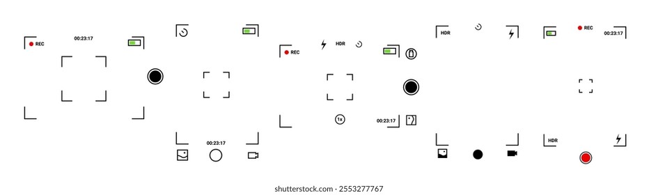 Fotografía Video e interfaz con Configuraciones inteligentes para cámaras digitales, incluyendo un visor claro y controles personalizables para dispositivos móviles.