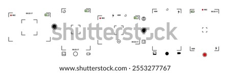 Photography and video interface with smart settings for digital cameras, including a clear viewfinder and customizable controls for mobile devices.