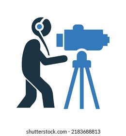 Photography, videography icon. Simple editable vector design isolated on a white background.