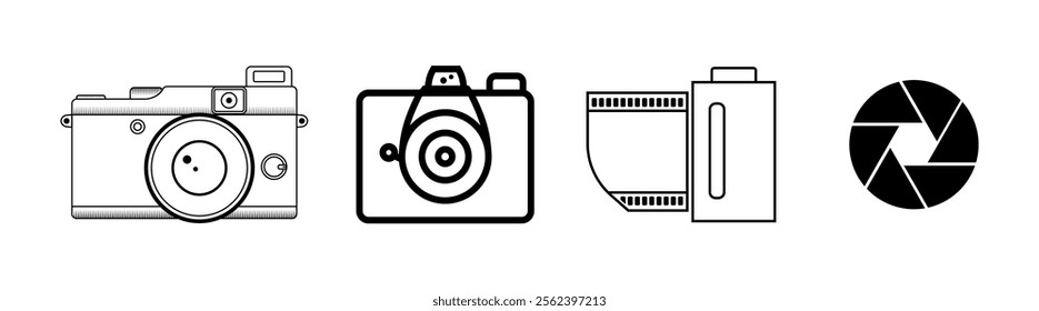 Photography vintage and retro symbols