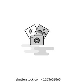 Photography  Web Icon. Flat Line Filled Gray Icon Vector
