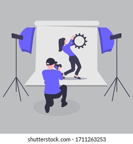 photography web illustration - ui illustration vector design