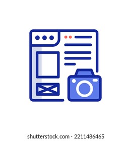 Photography Website Information Icon Illustration