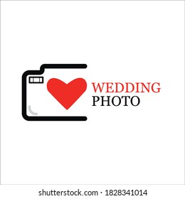 Fotografisches Hochzeitslogo, Vektorgrafik