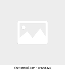 photography - white vector  icon with shadow