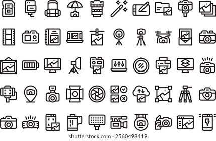 Photography_ icons High-Quality Vector Icons Collection with Editable Stroke. Ideal for Professional and Creative Projects.