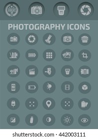 Photography,camera icon set,vector