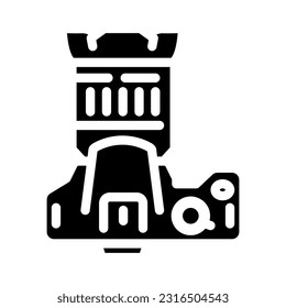 photojournalist news media glyph icon vector. photojournalist news media sign. isolated symbol illustration