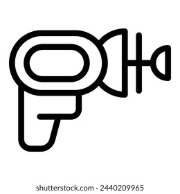Photon gun icon outline vector. Fantasy game. Laser futuristic weapon
