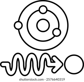 Photon Icon - Line Style - Quantum Physics Theme