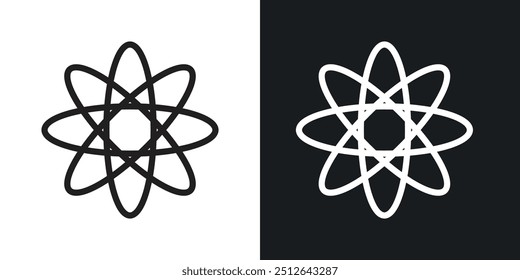 Photon outlined icon vector collection.