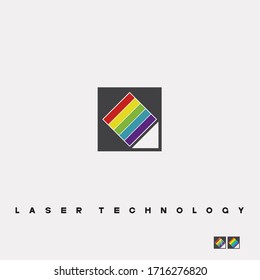 photon prism color logo vector icon illustration