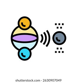 photonic qubit quantum computer color icon vector. photonic qubit quantum computer sign. isolated symbol illustration