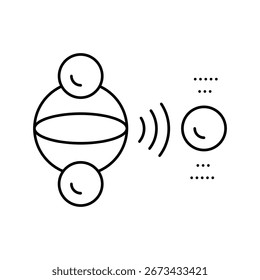 qubit quântico fotônico ícone de linha vetor. sinal qubit quântico de computador fotônico. símbolo de contorno isolado ilustração em preto