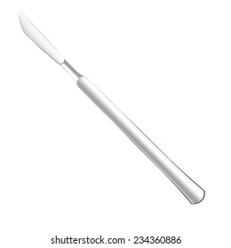 Photo-real Vector Illustration Of  Abdominal Scalpel. Isolated On White Background