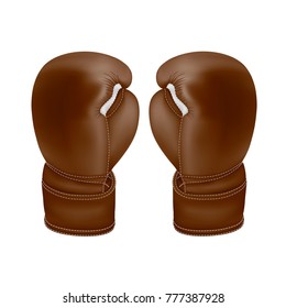 photo-realistic Boxing gloves in a vector isolated on white background