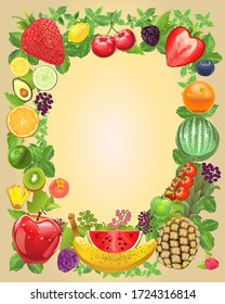 Photo-Realistic Fruit Frame - Highly Detailed
