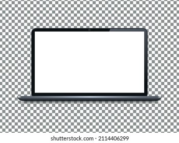 computadora personal fotorrealista, portátil de pantalla blanca, ilustración realista vectorial, boquilla en blanco