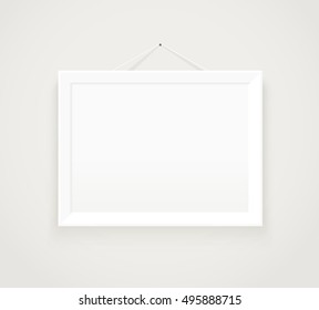 Photorealistic picture frame. Presentation vector template