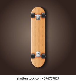 Photorealistic skateboard illustration