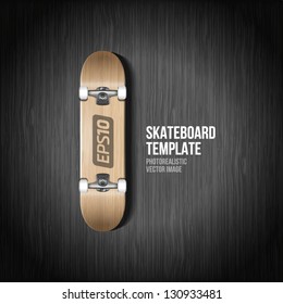 Photorealistic Skateboard Template