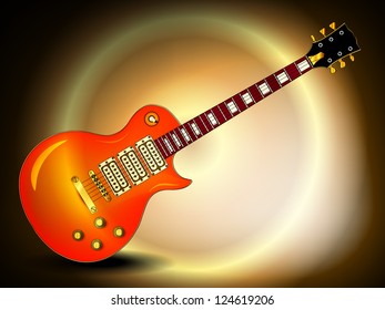 Photorealistic vector electric guitar