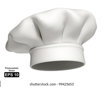 Фотореалистичная векторная иллюстрация современной белой шляпы шеф-повара