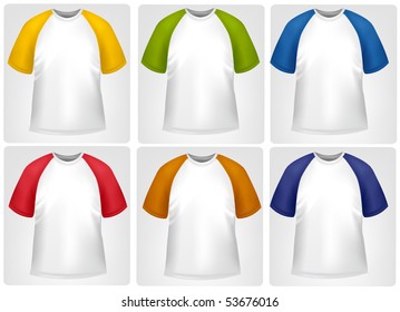Photo-realistic vector illustration. Sporty color polo shirt and design template (men).