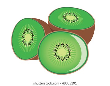 Photo-realistic vector. Kiwi.