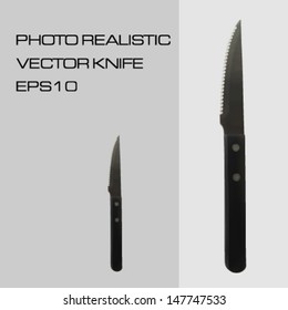 Photo-realistic vector knife. Isolated.