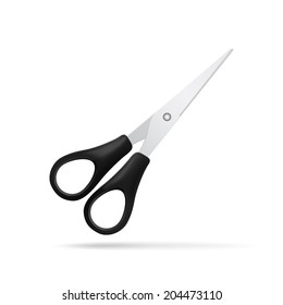 photorealistic vector picture of scissors isolated on white background