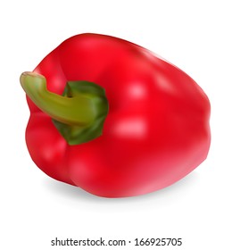 Photo-realistic vector. Red sweet pepper