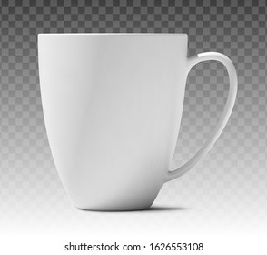 Photorealistic Vector White Cup, Front View