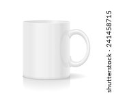 photorealistic white blank cafe cup isolated  with shadow