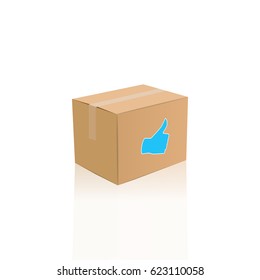 Photorealsitic Iolated Vector Package Box Illustration. 
