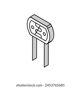 photoresistor electronic component isometric icon vector. photoresistor electronic component sign. isolated symbol illustration