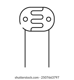 photoresistor electronic component line icon vector. photoresistor electronic component sign. isolated contour symbol black illustration
