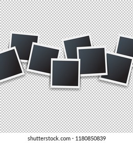 Photos Border Isolated Transparent Background With Gradient Mesh, Vector Illustration