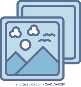 Photos Filled Blue Tone Icon