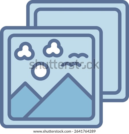 Photos Filled Blue Tone Icon