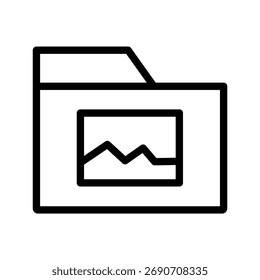  Photos folder icon, image gallery directory outline