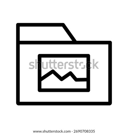  Photos folder icon, image gallery directory outline