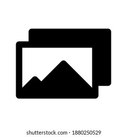 photos gallery icon vector for user interface element isolated on white background