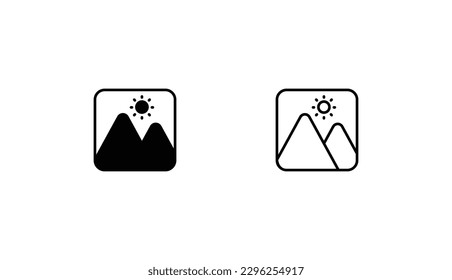 Photos icon design with white background stock illustration
