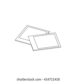 Photos icon, isometric 3d style