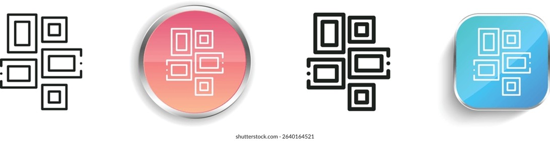 photos icon. Thin Linear, Regular and Button Style Design Isolated On White Background