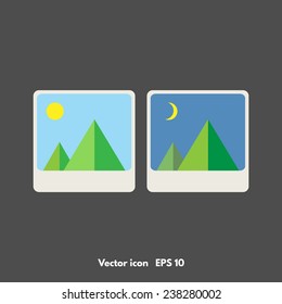 Photos Icon, vector illustration